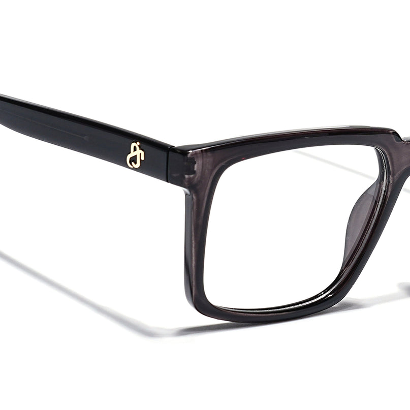 Eyejack Grey Wayfarer Eyeglasses for Men & Women (668809FCL2415)