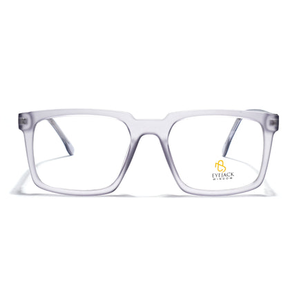 Eyejack Matt Grey Wayfarer Eyeglasses for Men & Women (668809FCL2417)
