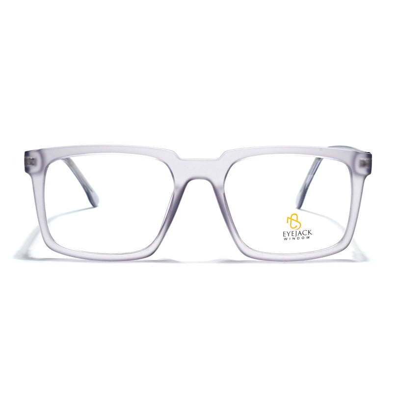 Eyejack Matt Grey Wayfarer Eyeglasses for Men & Women (668809FCL2417)