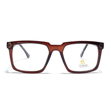 Eyejack Brown Wayfarer Eyeglasses for Men & Women (668809FCL2420)