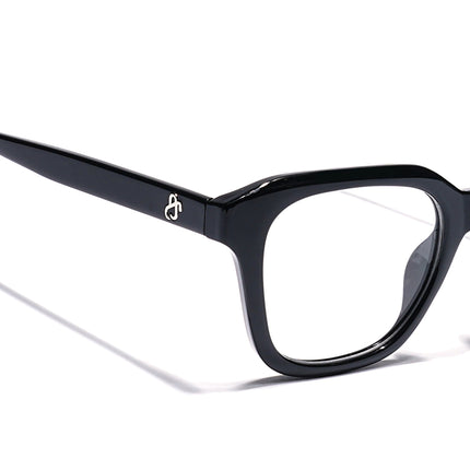 Eyejack Shine Black Wayfarer Eyeglasses for Men & Women (668810FCL2424)