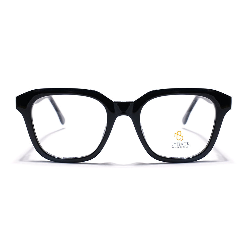 Eyejack Shine Black Wayfarer Eyeglasses for Men & Women (668810FCL2424)