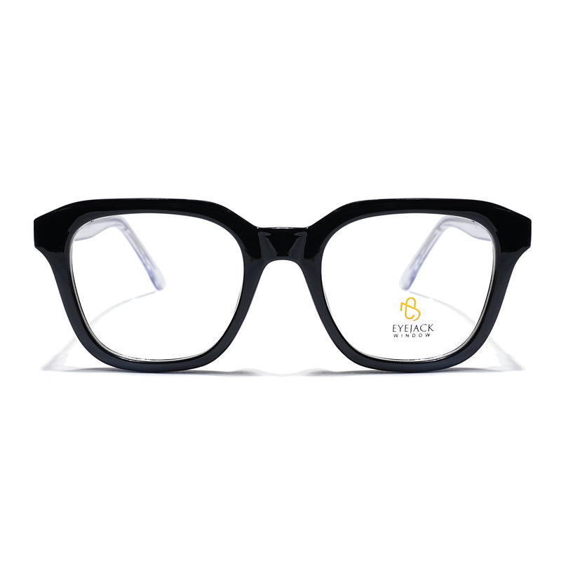 Eyejack Shine Black Wayfarer Eyeglasses for Men & Women (668810FCL2425)