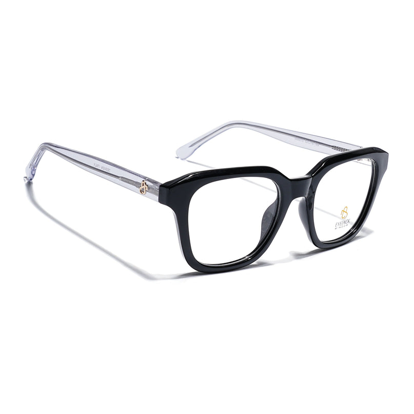 Eyejack Shine Black Wayfarer Eyeglasses for Men & Women (668810FCL2425)