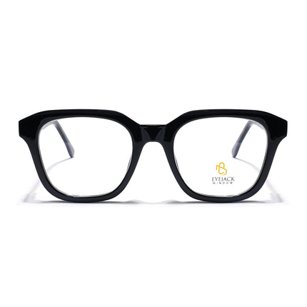 Eyejack Shine Black Wayfarer Eyeglasses for Men & Women (668810FCL2426)