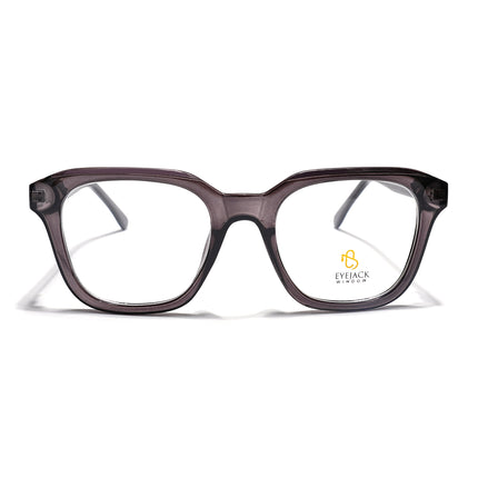 Eyejack Grey Wayfarer Eyeglasses for Men & Women (668810FCL2427)