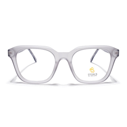 Eyejack Matt Grey Wayfarer Eyeglasses for Men & Women (668810FCL2429)
