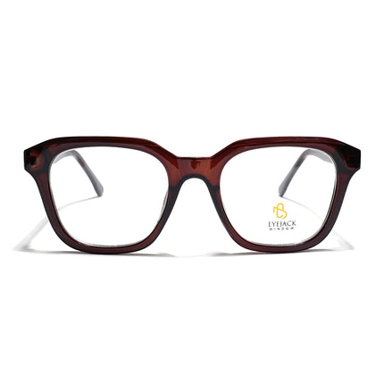 Eyejack Brown Wayfarer Eyeglasses for Men & Women (668810FCL2432)