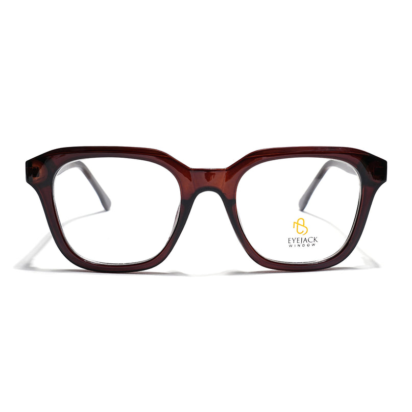 Eyejack Brown Wayfarer Eyeglasses for Men & Women (668810FCL2432)