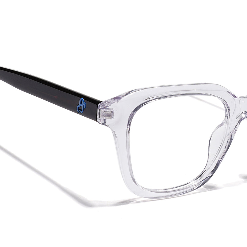 Eyejack Transparent Wayfarer Eyeglasses for Men & Women (668810FCL2434)