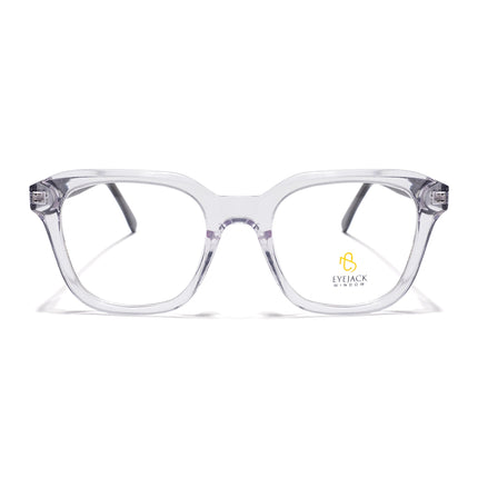 Eyejack Transparent Wayfarer Eyeglasses for Men & Women (668810FCL2434)