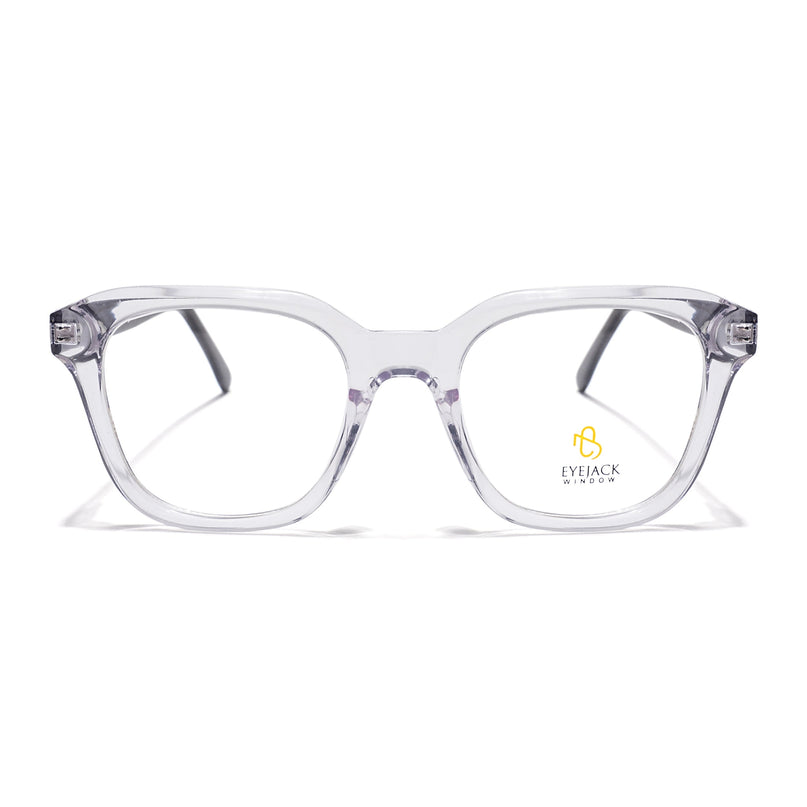 Eyejack Transparent Wayfarer Eyeglasses for Men & Women (668810FCL2434)