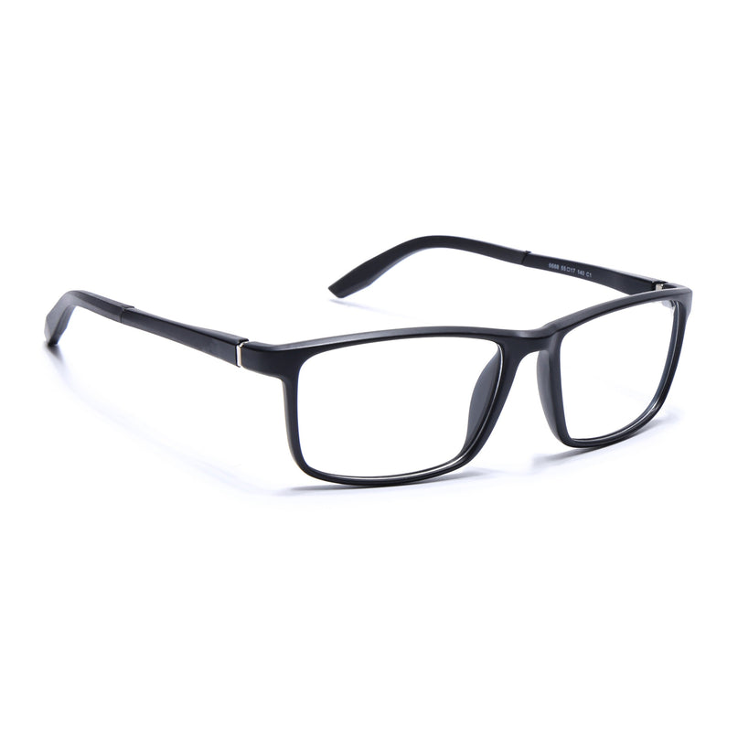 Voyage Active Black Square Eyeglasses for Men & Women - MG5665-C1