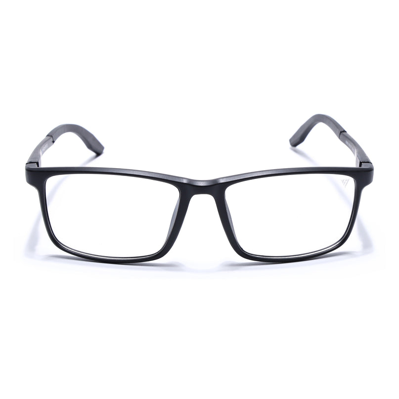 Voyage Active Black Square Eyeglasses for Men & Women - MG5665-C1