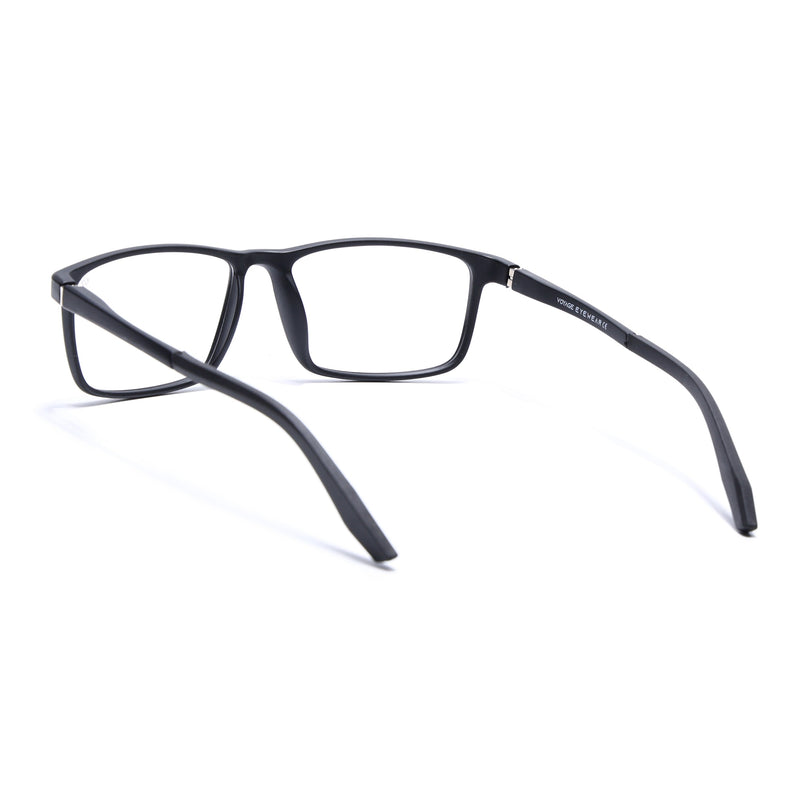Voyage Active Black Square Eyeglasses for Men & Women - MG5665-C1