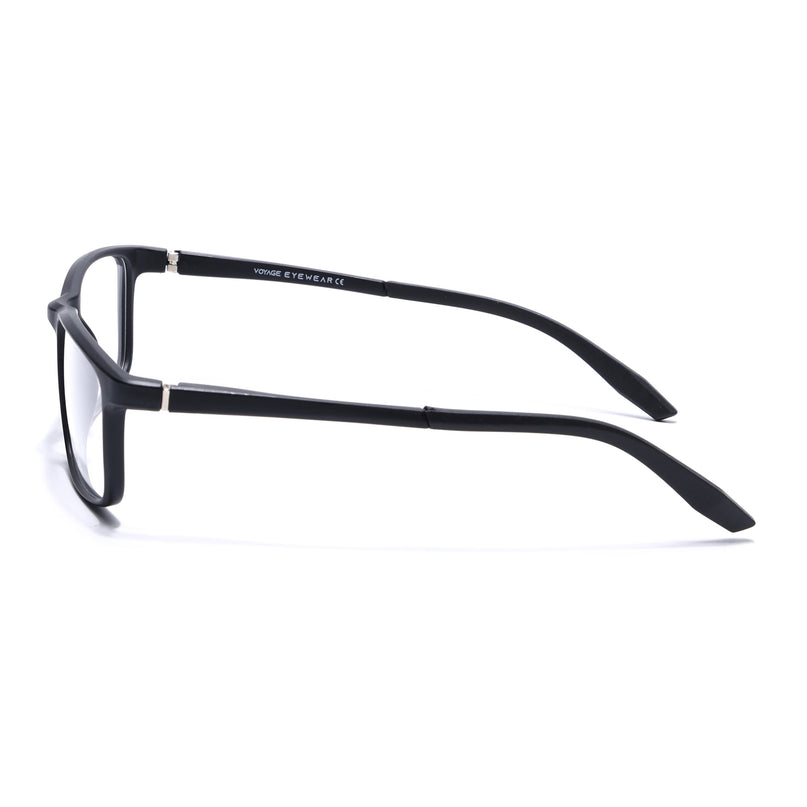 Voyage Active Black Square Eyeglasses for Men & Women - MG5665-C1