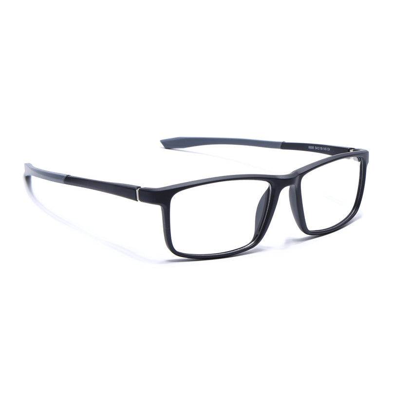 Voyage Active Black Square Eyeglasses for Men & Women - MG5666-C2