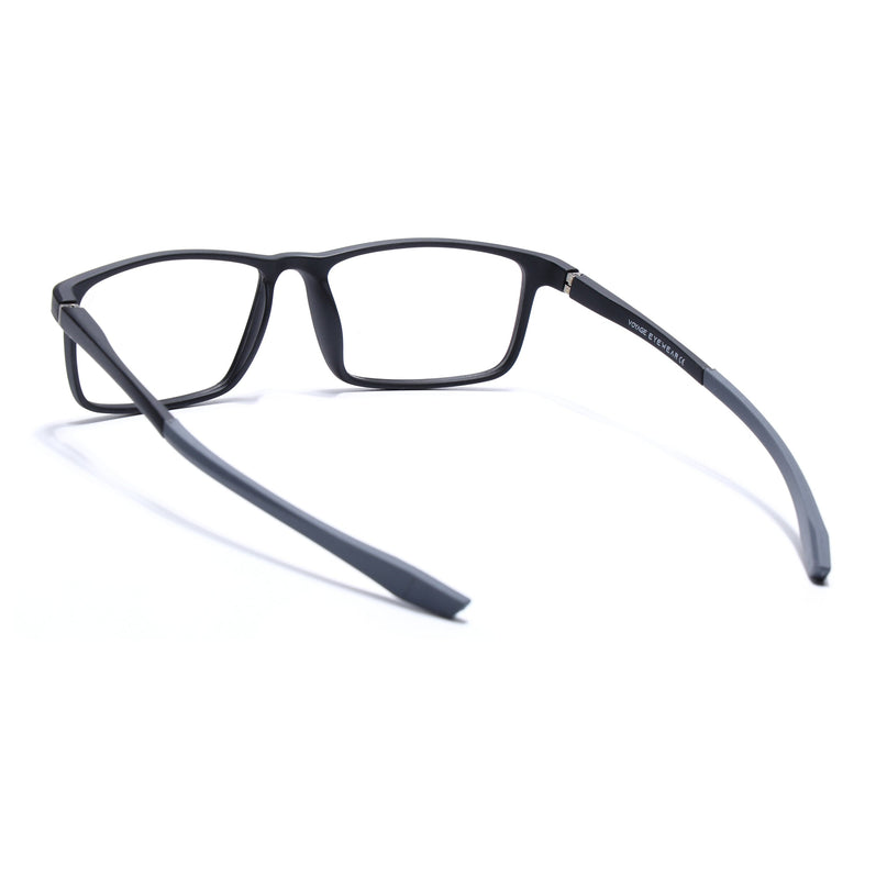 Voyage Active Black Square Eyeglasses for Men & Women - MG5666-C2