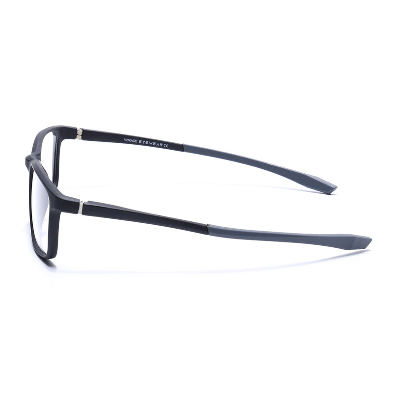 Voyage Active Black Square Eyeglasses for Men & Women - MG5666-C2
