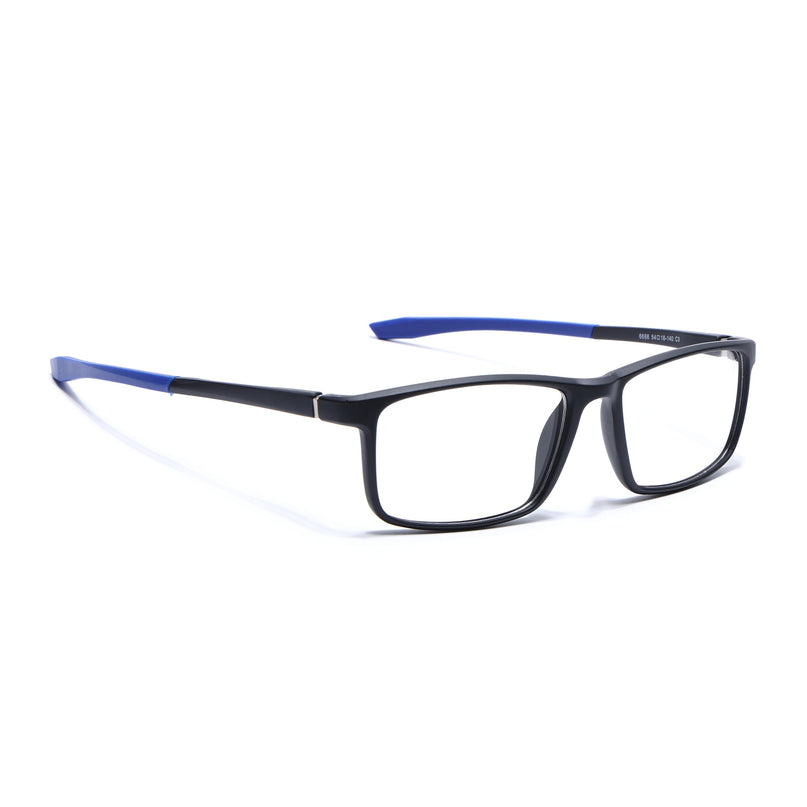Voyage Active Black Square Eyeglasses for Men & Women - MG5667-C3