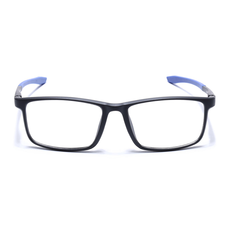 Voyage Active Black Square Eyeglasses for Men & Women - MG5667-C3