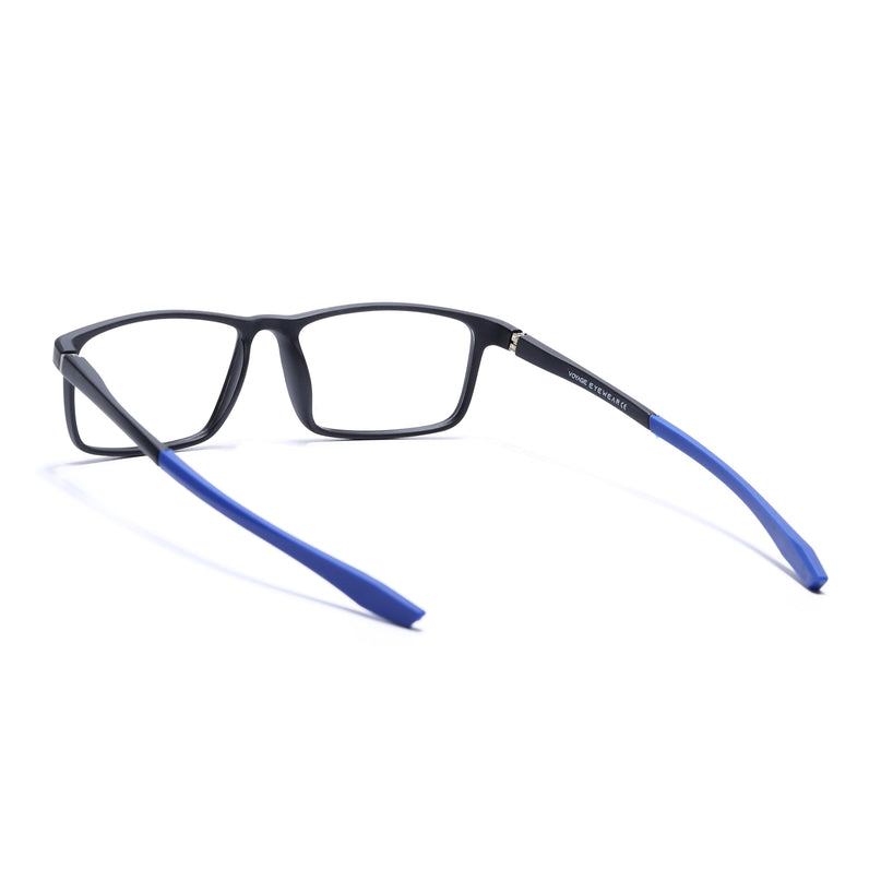 Voyage Active Black Square Eyeglasses for Men & Women - MG5667-C3