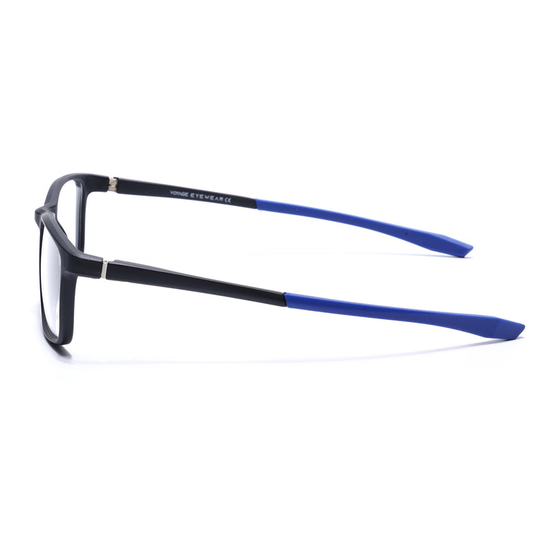 Voyage Active Black Square Eyeglasses for Men & Women - MG5667-C3