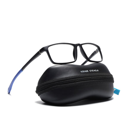 Voyage Active Black Square Eyeglasses for Men & Women - MG5667-C3