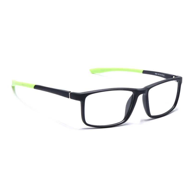 Voyage Active Black Square Eyeglasses for Men & Women - MG5668-C4