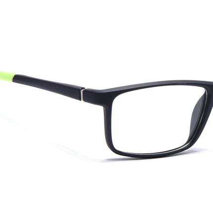 Voyage Active Black Square Eyeglasses for Men & Women - MG5668-C4