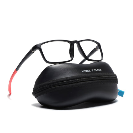 Voyage Active Black Square Eyeglasses for Men & Women - MG5669-C5
