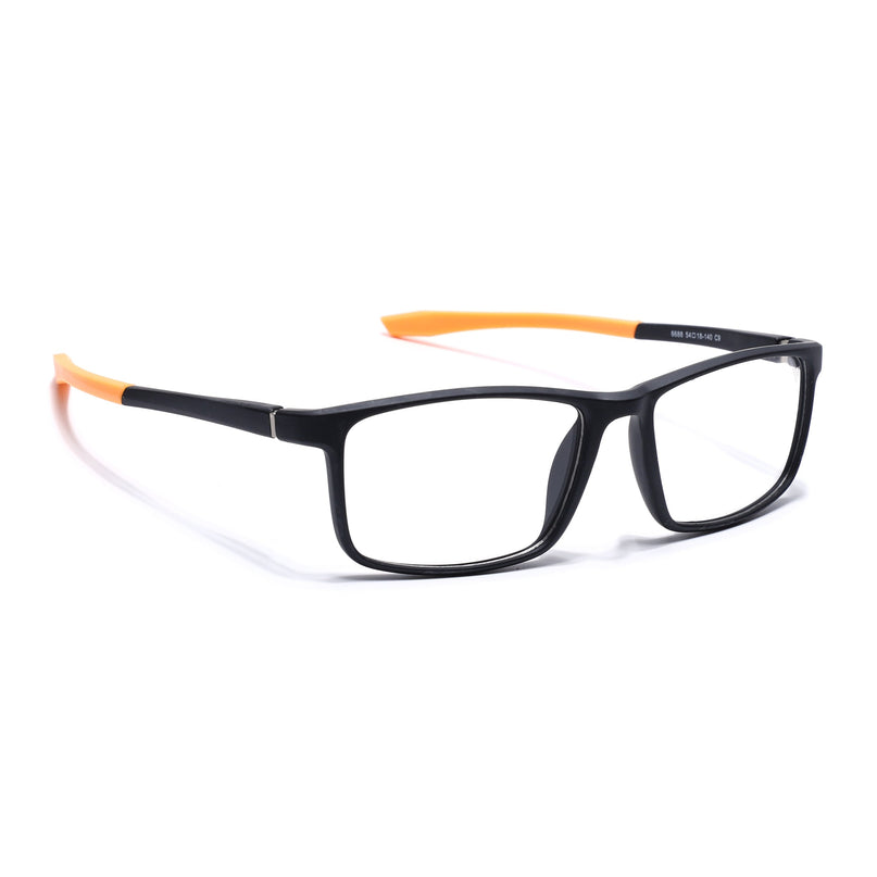 Voyage Active Black Square Eyeglasses for Men & Women - MG5670-C6