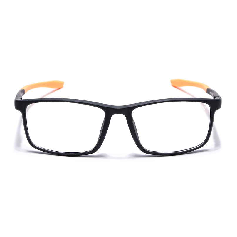 Voyage Active Black Square Eyeglasses for Men & Women - MG5670-C6