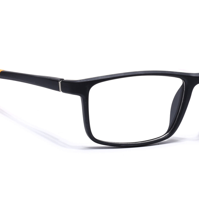 Voyage Active Black Square Eyeglasses for Men & Women - MG5670-C6