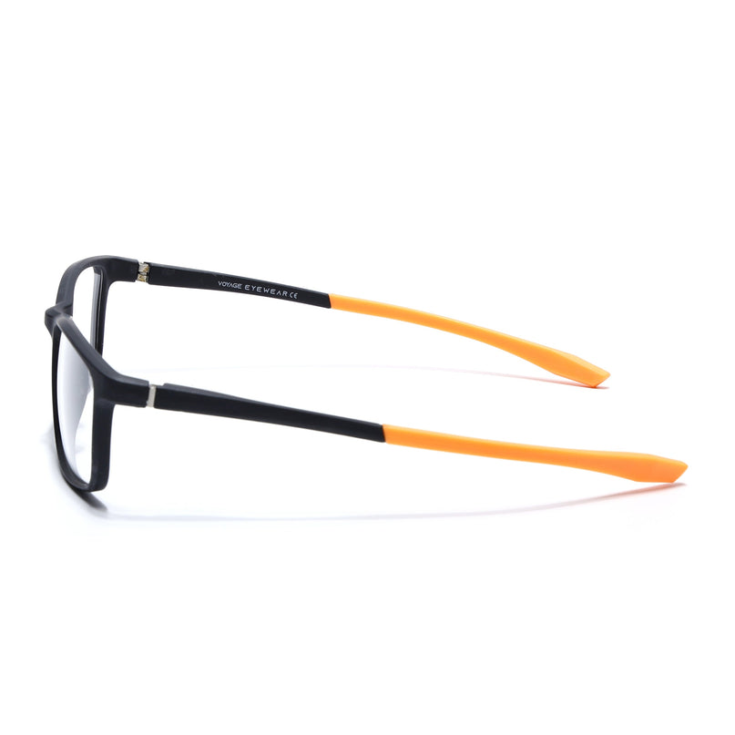 Voyage Active Black Square Eyeglasses for Men & Women - MG5670-C6