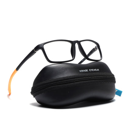 Voyage Active Black Square Eyeglasses for Men & Women - MG5670-C6