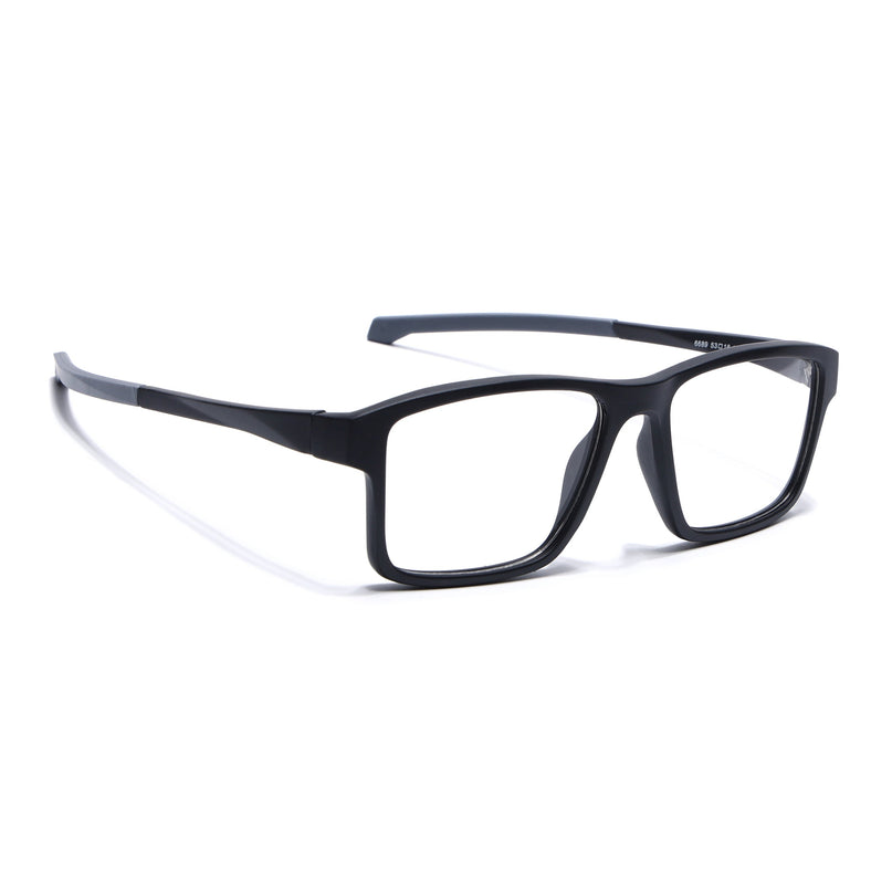 Voyage Active Black Square Eyeglasses for Men & Women - MG5672-C2