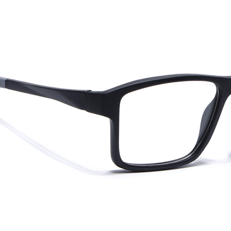 Voyage Active Black Square Eyeglasses for Men & Women - MG5672-C2