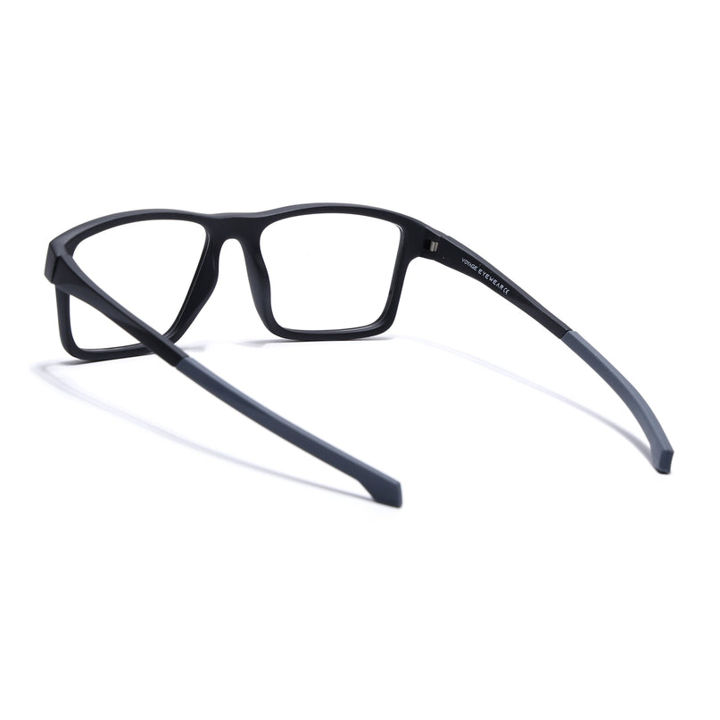 Voyage Active Black Square Eyeglasses for Men & Women - MG5672-C2
