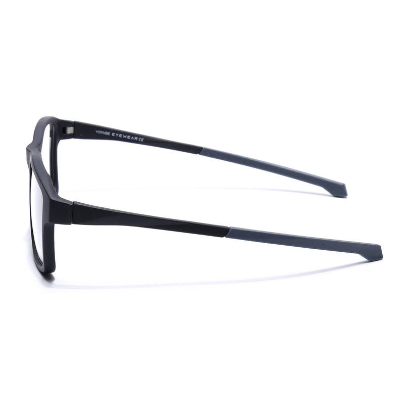 Voyage Active Black Square Eyeglasses for Men & Women - MG5672-C2