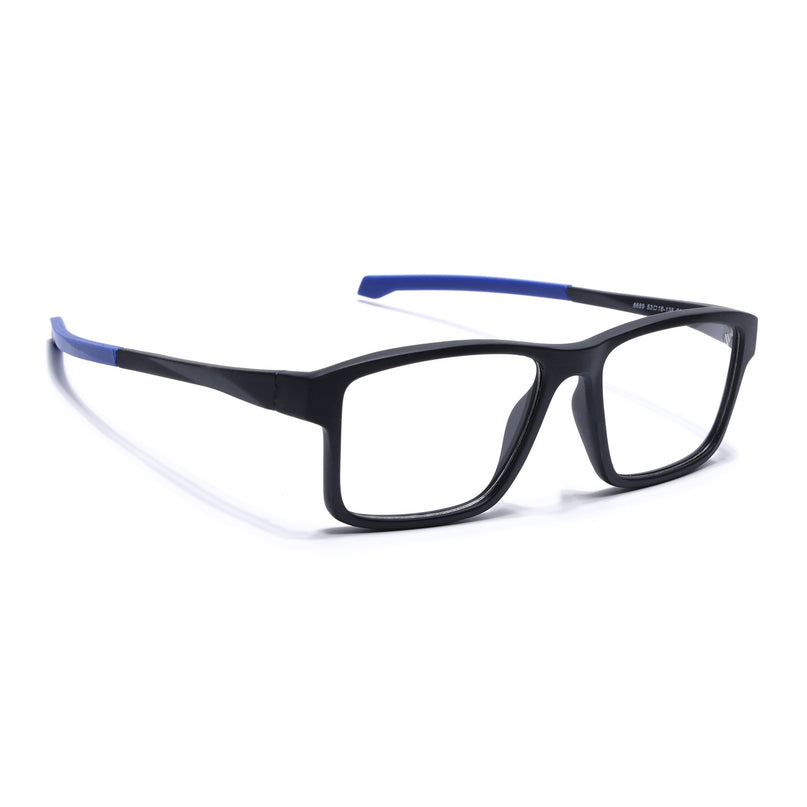 Voyage Active Black Square Eyeglasses for Men & Women - MG5673-C3