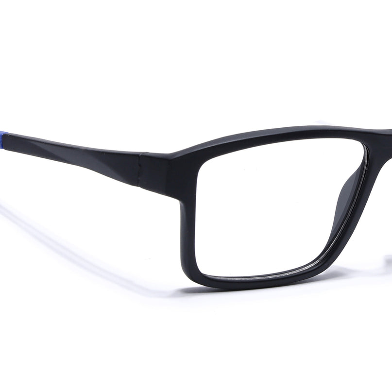 Voyage Active Black Square Eyeglasses for Men & Women - MG5673-C3