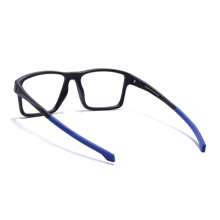 Voyage Active Black Square Eyeglasses for Men & Women - MG5673-C3