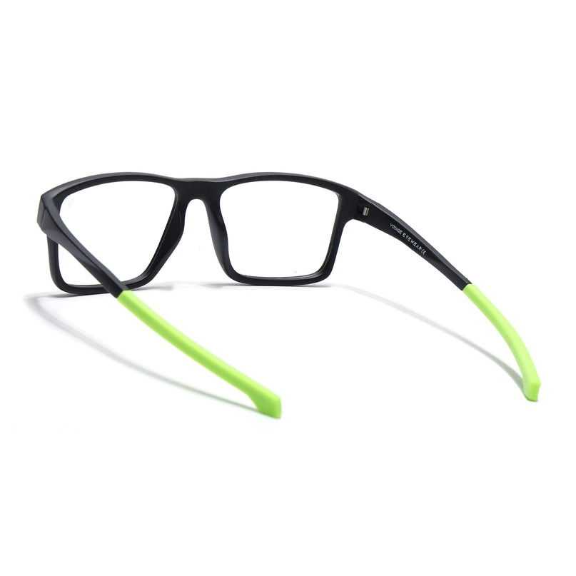 Voyage Active Black Square Eyeglasses for Men & Women - MG5674-C4