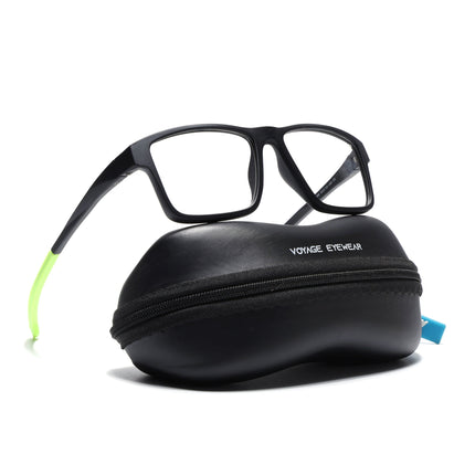 Voyage Active Black Square Eyeglasses for Men & Women - MG5674-C4