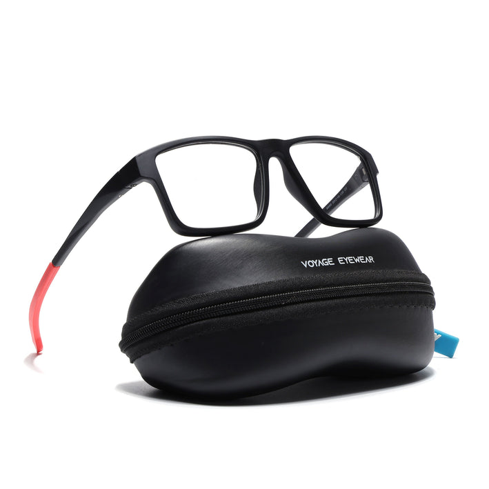 Voyage Active Black Square Eyeglasses for Men & Women - MG5675-C5