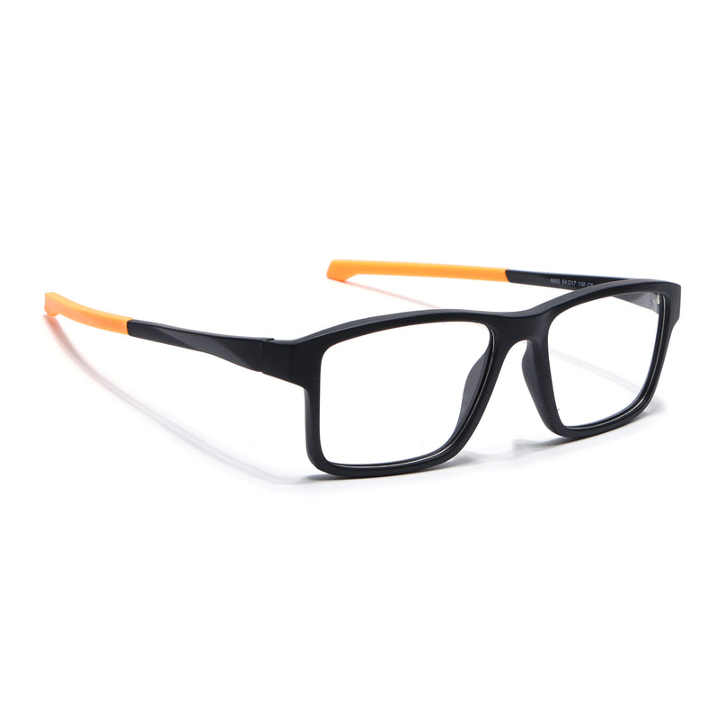 Voyage Active Black Square Eyeglasses for Men & Women - MG5676-C6