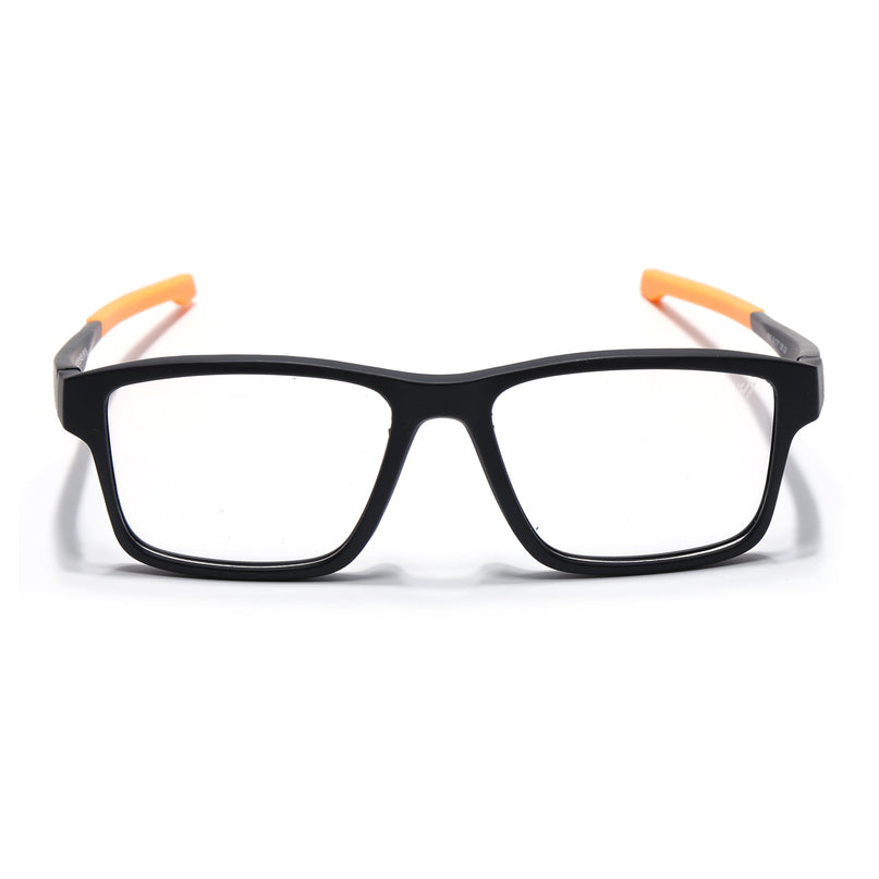 Voyage Active Black Square Eyeglasses for Men & Women - MG5676-C6