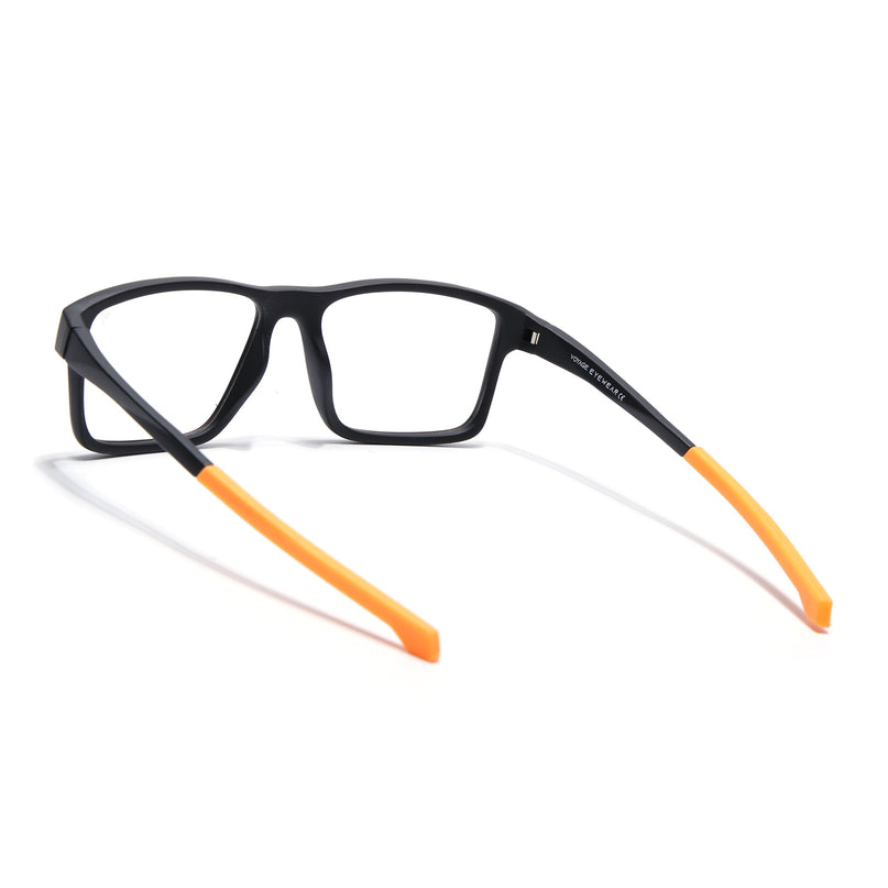 Voyage Active Black Square Eyeglasses for Men & Women - MG5676-C6
