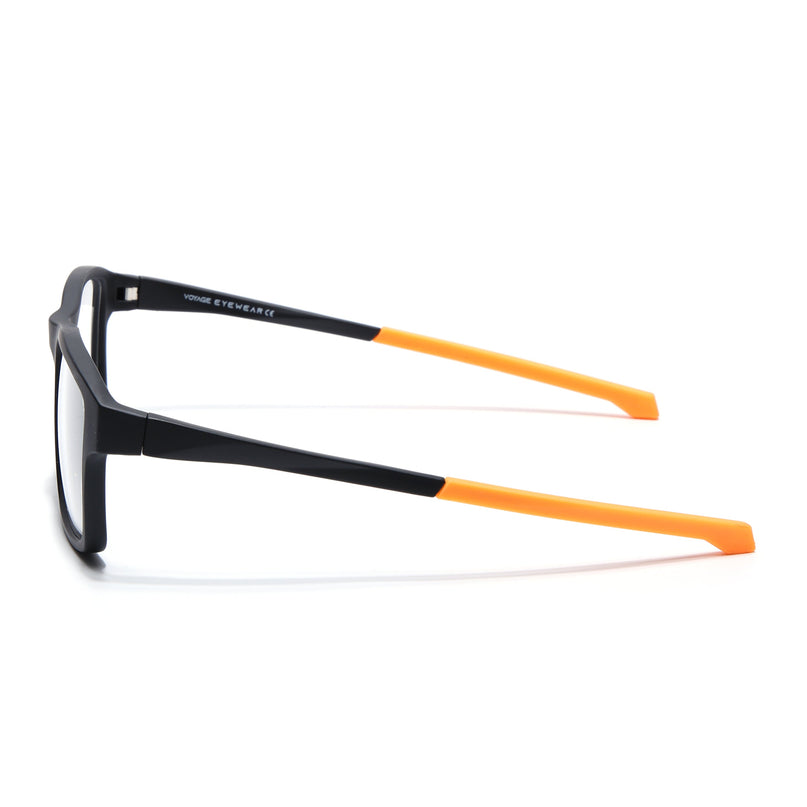 Voyage Active Black Square Eyeglasses for Men & Women - MG5676-C6